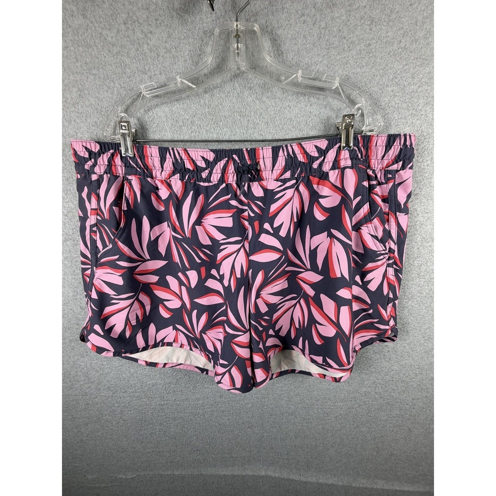 Columbia Shorts Mens‎ 2XL Pink Tropical Floral Swim Trunks Drawstring